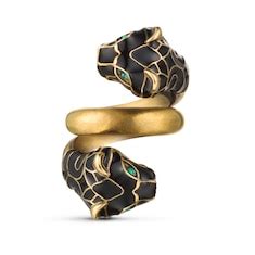 Gucci Ring mit Tigerkopf mit Email